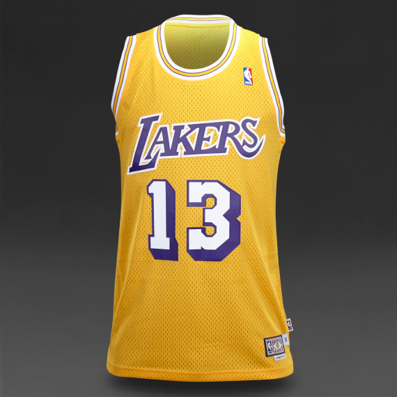 Adidas Basketball International Retired Swingman Jersey NBA LA Lakers. Wilt Chamberlain Yellow for Men